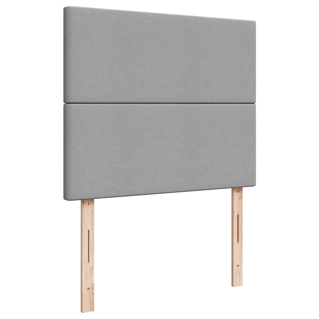 Giroletto a Molle con Materasso Grigio Chiaro 120x200cm Tessuto