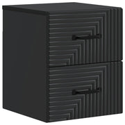 Mobiletto da notte a muro con cassetto Nero 34,5 x 33 x 40 cm 898637