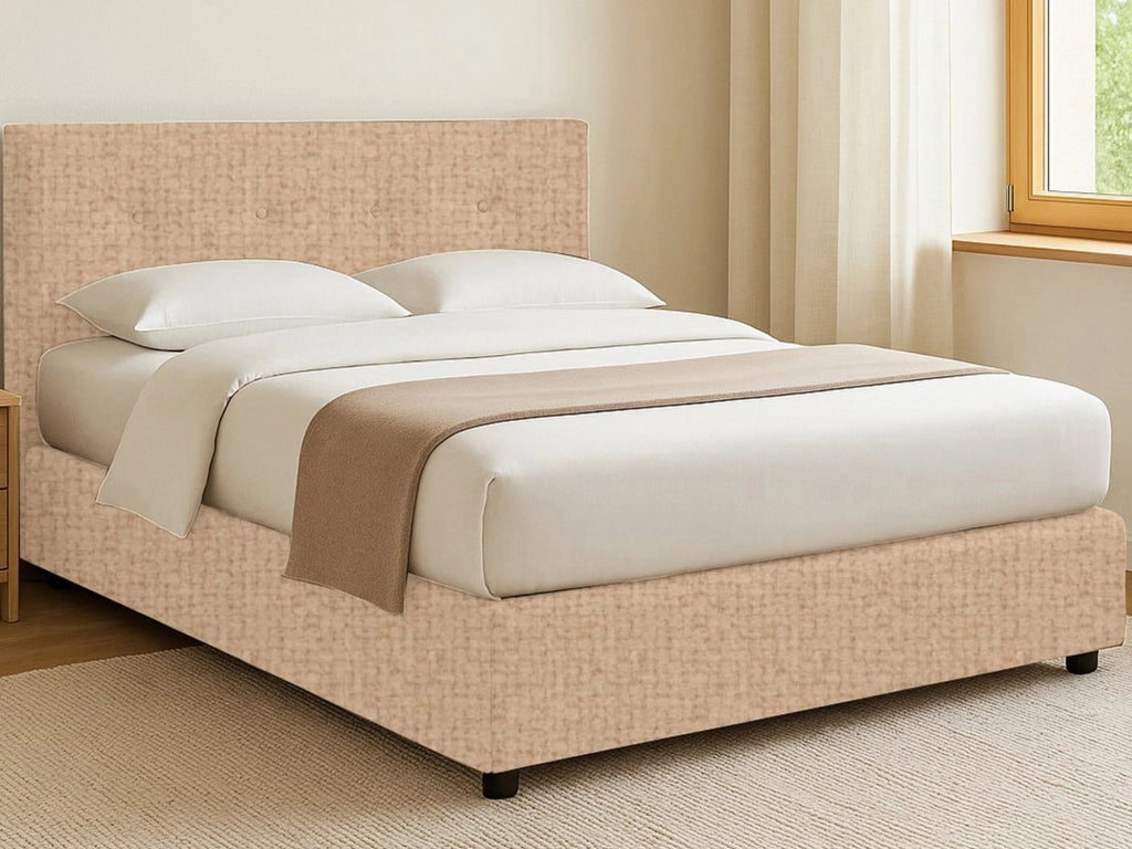 Chichester, Letto Singolo Sfoderabile Made in Italy, Beige
