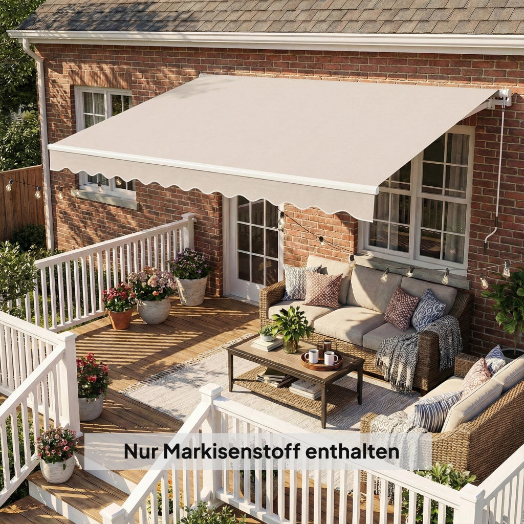 Telo Copertura Tenda da Giardino ¨C zephmum ¨C 3.5x2.5m UPF50+ Cremewei?
