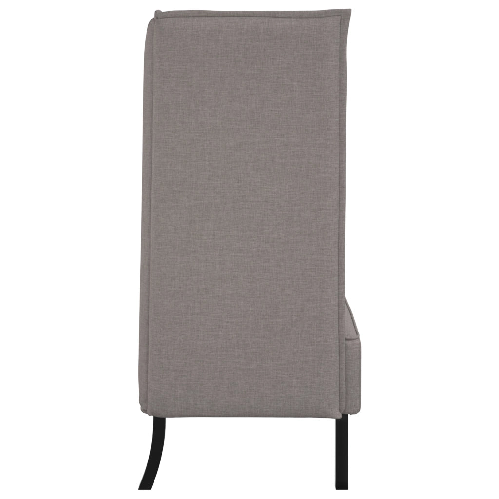 Divano Alto Schienale Tortora 109x56x121 cm Tessuto