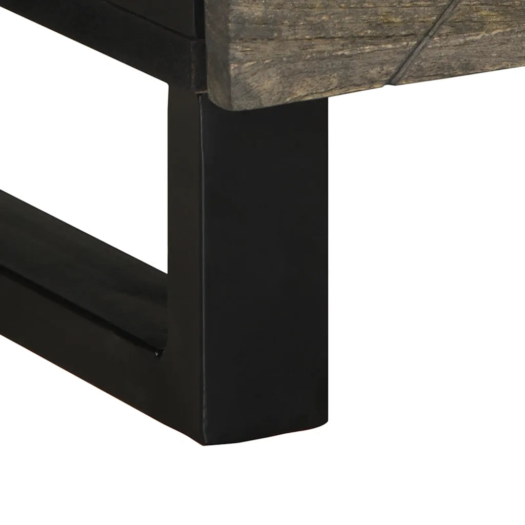 vidaXL Tavolino da Salotto Nero 80x50x40 cm in Legno Massello di Mango