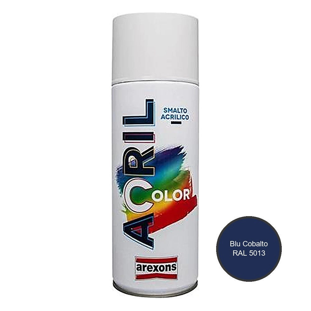Smalto spray acrilico arexons 400 ml *** colore- blu cobalto ral 5013, confezione 1