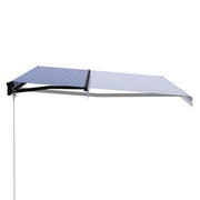 Tenda da Sole Retrattile Manuale 450x300 cm Blu e Bianca 3055194