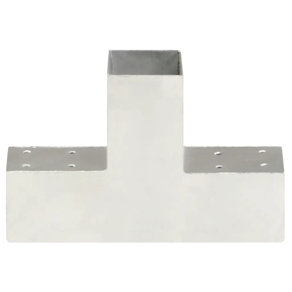 Connettori per Pali a Forma di T 4 pz Metallo Zincato 71x71 mm cod mxl 61434
