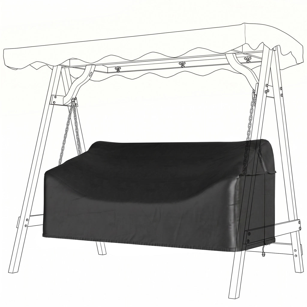 Copertura per Altalena da Giardino 3 Posti ¨C zephmum ¨C 420D Oxford, Impermeabile, Antivento, UV Resistente