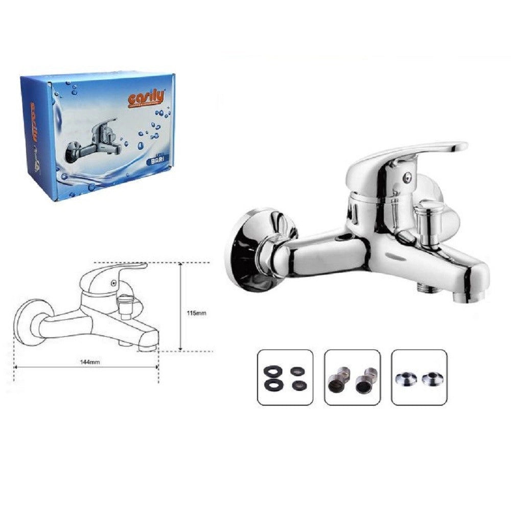 Trade Shop - Rubinetto Miscelatore Esterno Bari  52928 Monocomando Monoforo Rubinetteria -