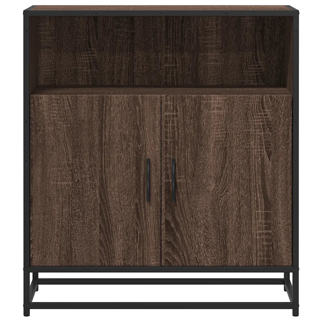 Credenza Rovere Marrone 68x35x76 cm in Legno Multistrato 849003