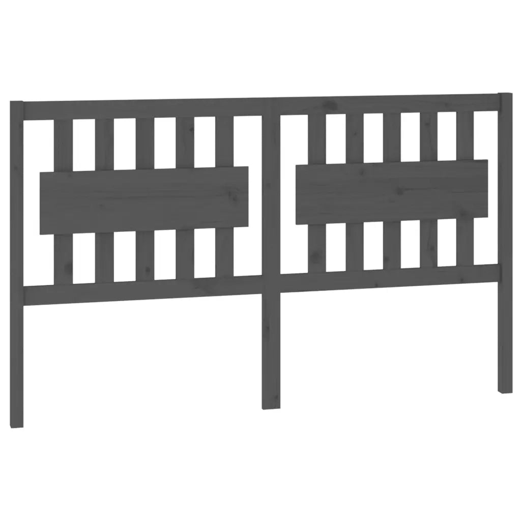 Testiera per Letto Grigia 165,5x4x100 cm Legno Massello di Pino 818582