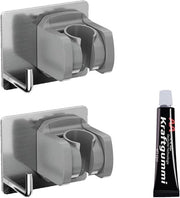 Douchekophouder senza fori - facile da installare - 1 pezzo - bianco - plastica