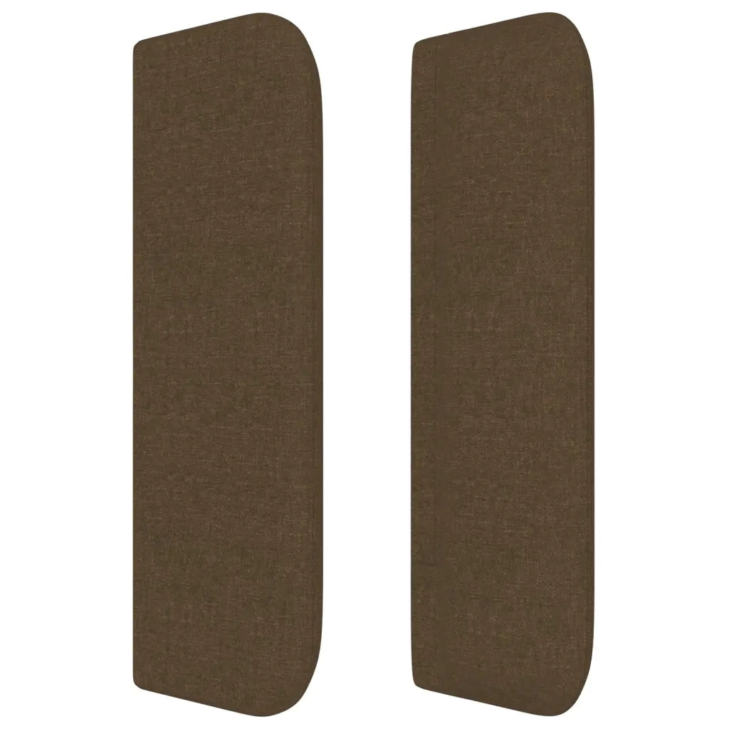 Testiera ad Orecchio Marrone Scuro 183x16x78/88 cm in Tessuto