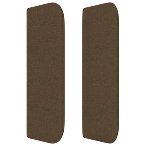 Testiera ad Orecchio Marrone Scuro 183x16x78/88 cm in Tessuto