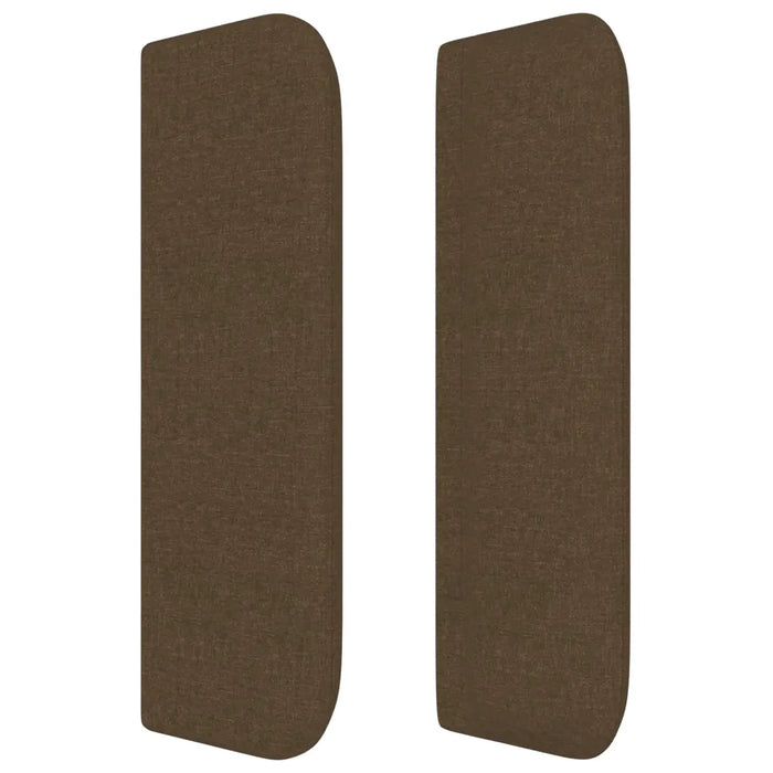 Testiera ad Orecchio Marrone Scuro 183x16x78/88 cm in Tessuto