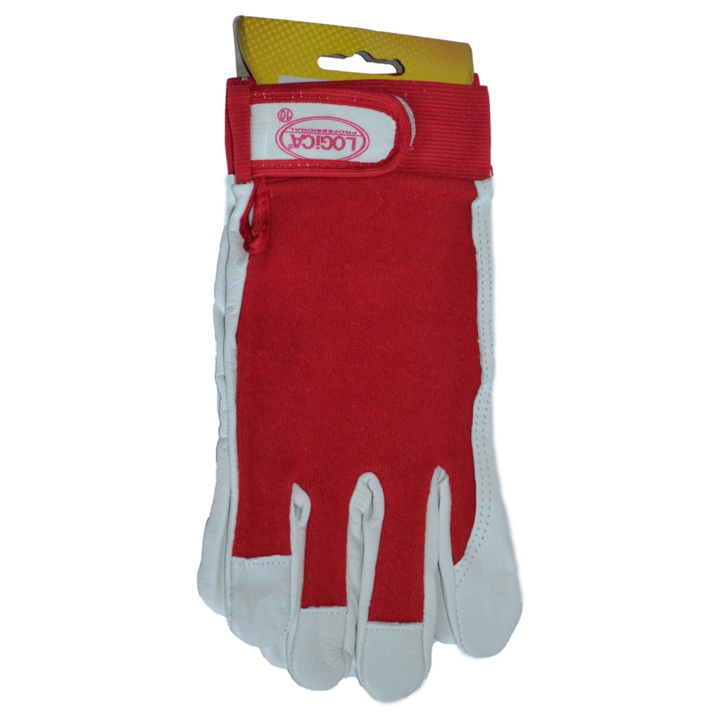 GUANTO FIORE D/TELA ROSSO tg10
