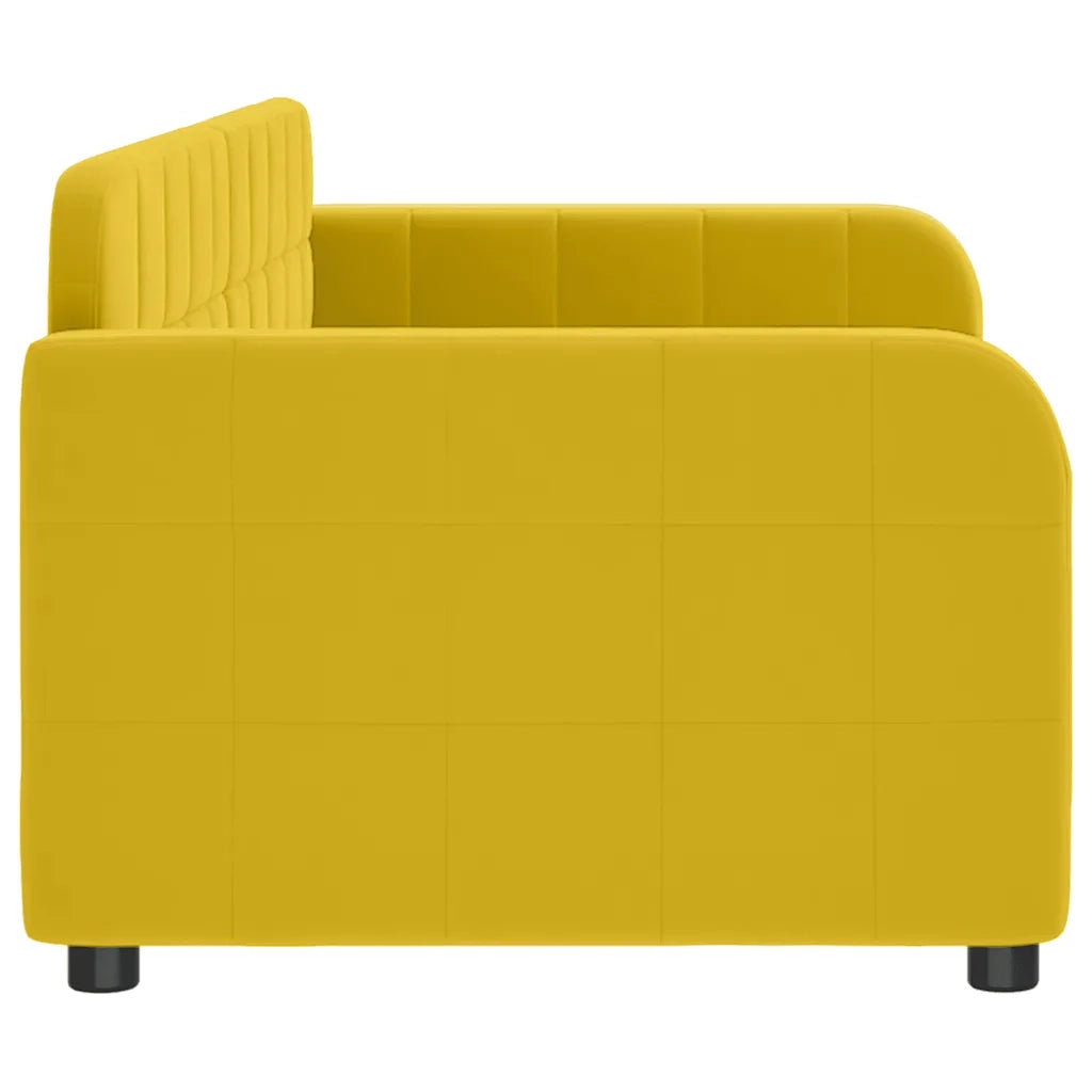 Letto da Giorno Giallo 80x200 cm in Velluto