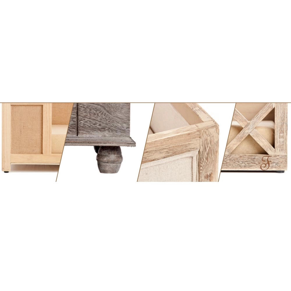 Lettino per animali pet beds sofa' madrid in legno 65 x 46 x h 26 cm linea shabby