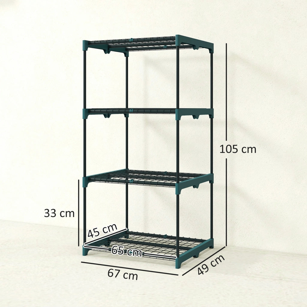 Libreria scaffale 4 livelli ¨C zephmum ¨C verde 67x49x105 cm