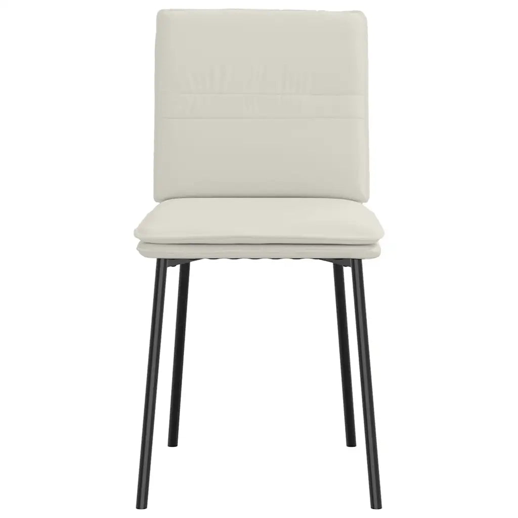 Sedie da Pranzo 4 pz Crema in Velluto 3315353