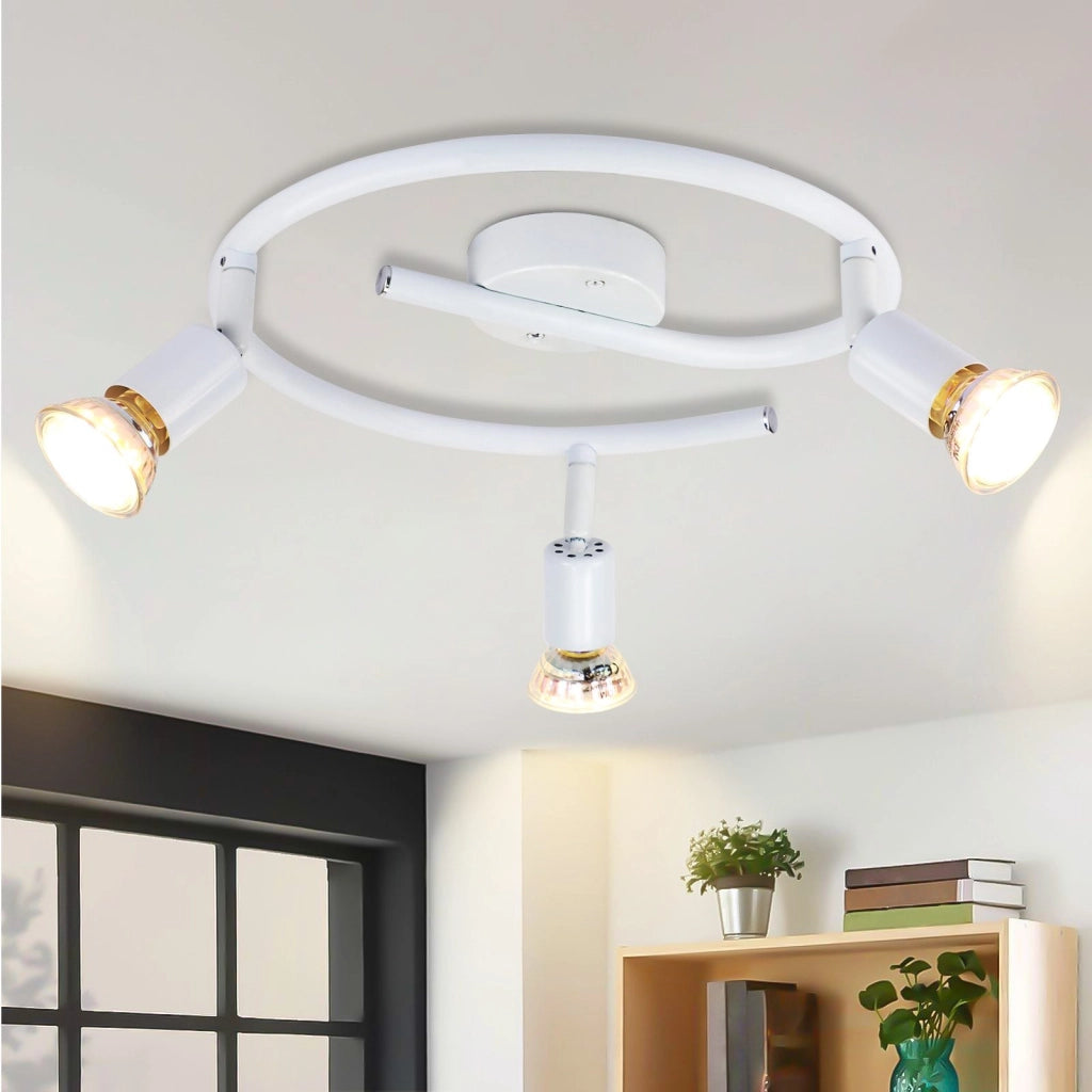 ZMH Faretto da soffitto 3 fiamme GU10 moderni per corridoio con lampadina inclusa