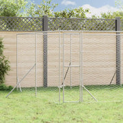 Cuccia per Cani da Esterno Argento 8x8x2 m in Acciaio Zincato 3190464