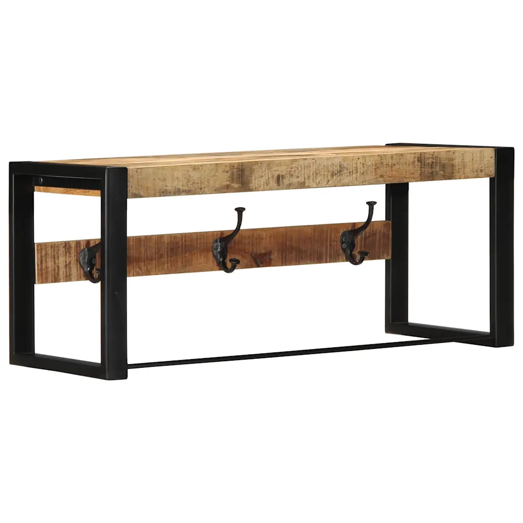 vidaXL Appendiabiti 80x35x35 cm in Legno Massello Grezzo di Mango
