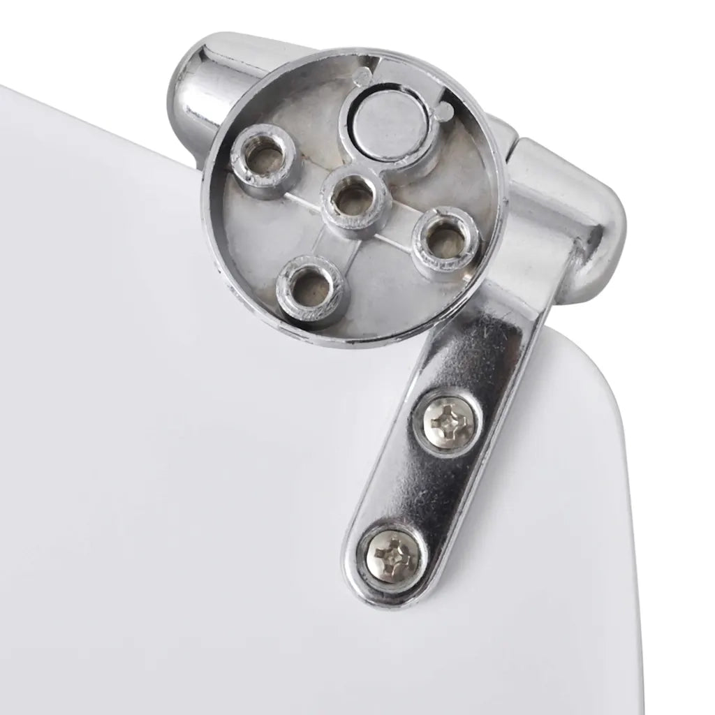 Copriwater a Chiusura Ammortizzata 2 pz in MDF Bianco 275885
