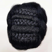 Trade Shop - Chignon Capelli Sintetici Nero K5 Treccia Donna Pettinatura Acconciature -