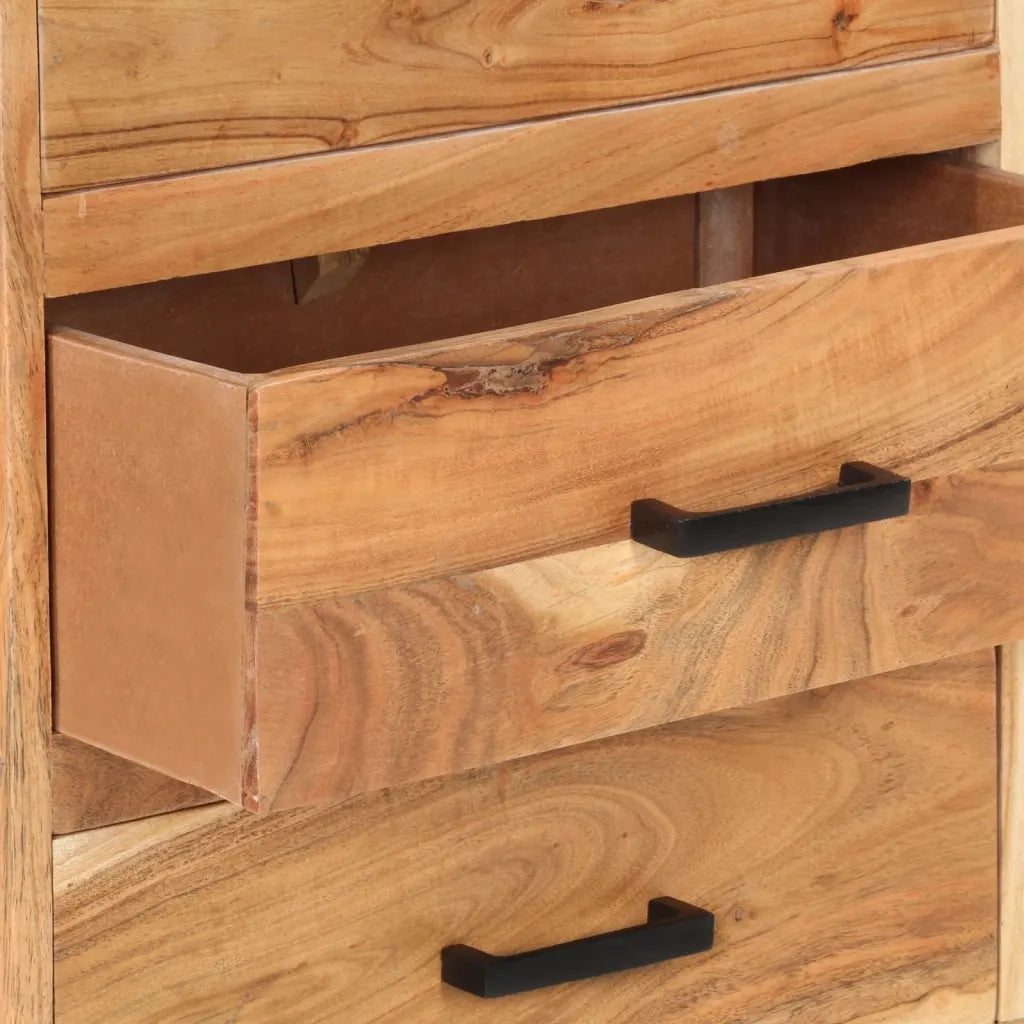 Credenza 88x30x73 cm in Legno Massello di Acacia