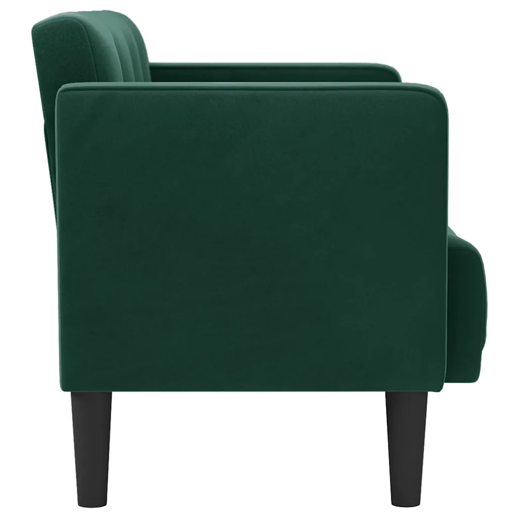 Divano Divanetto Verde Scuro 111 cm in Velluto 4100572