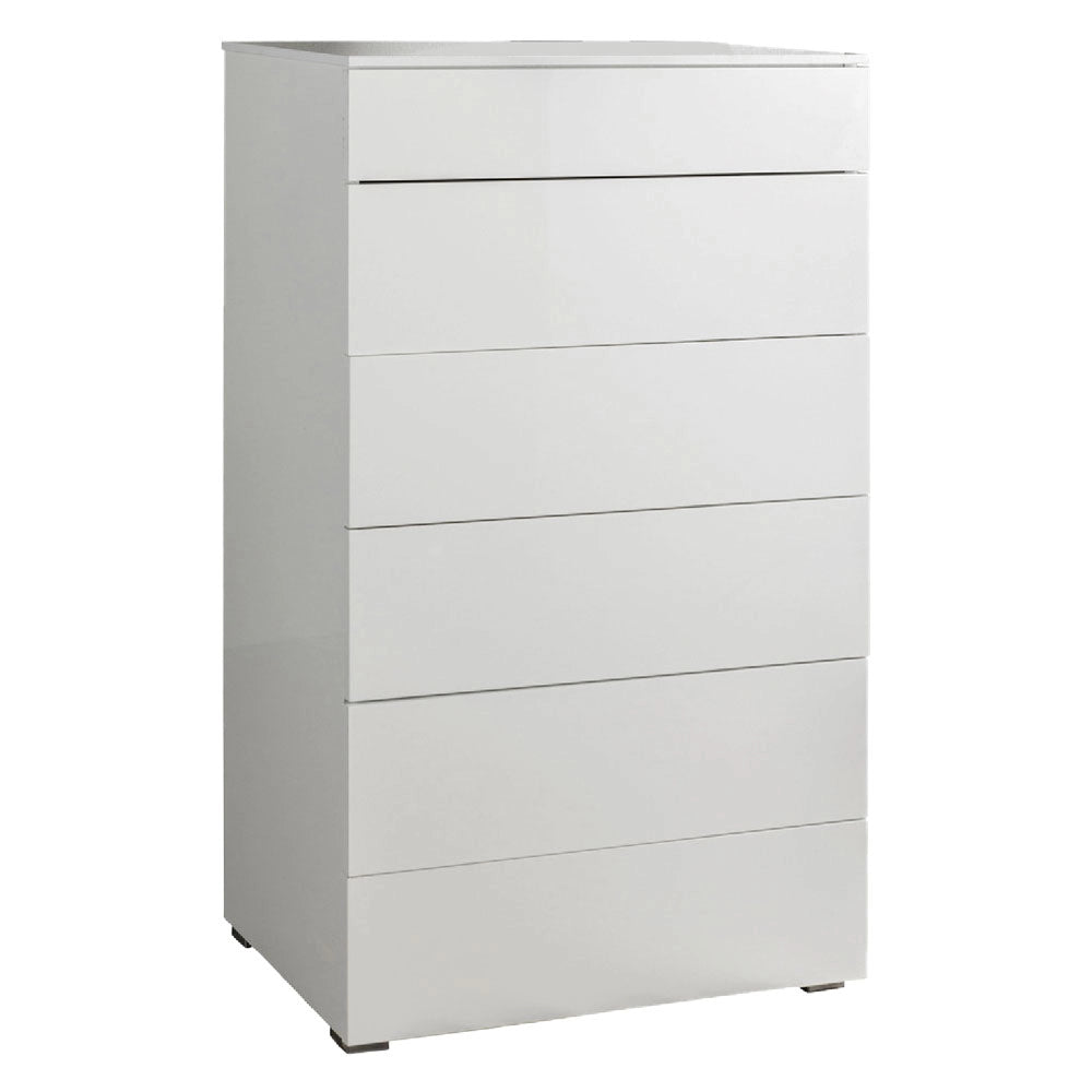 Cassettone bianco 44x70xh.118 cm, 6 cassetti