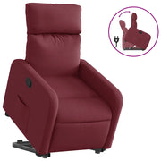 Poltrona | Sedia Relax Alzapersona Reclinabile Rosso Vino in Tessuto