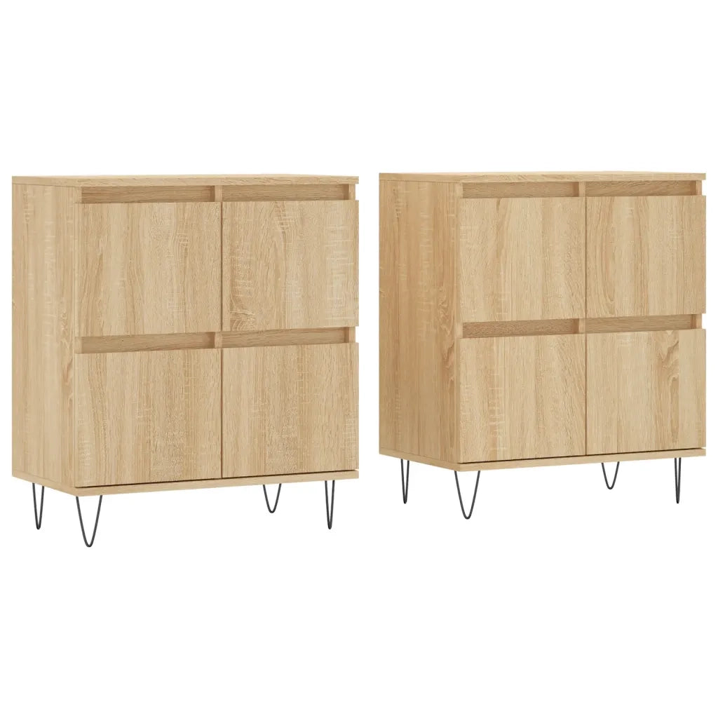 Credenze 2 pz | Madia | Buffet da pranzo | Armadio da pranzo Rovere Sonoma in Legno Multistrato