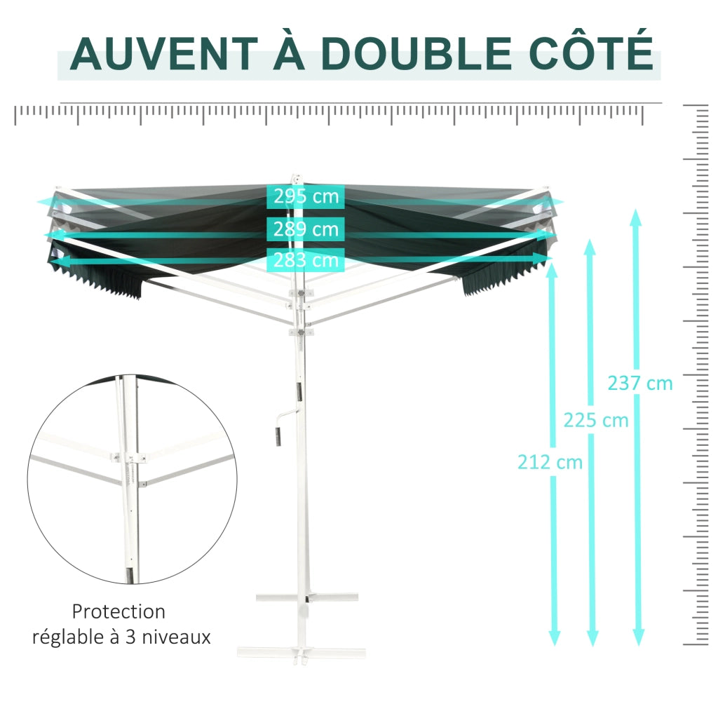Tenda da giardino pieghevole ¨C zephmum ¨C verde scuro 4x3m