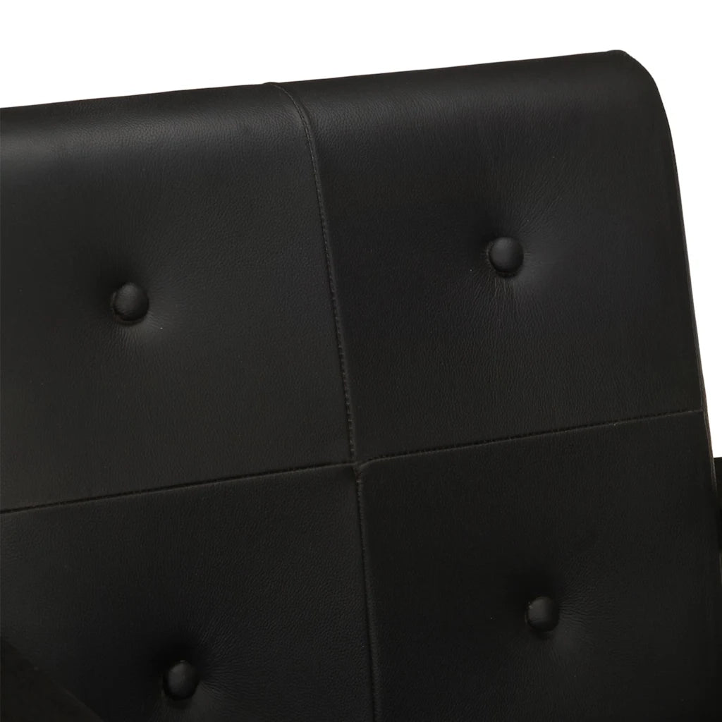Poltrona Nera in Vera Pelle  cod mxl 18951