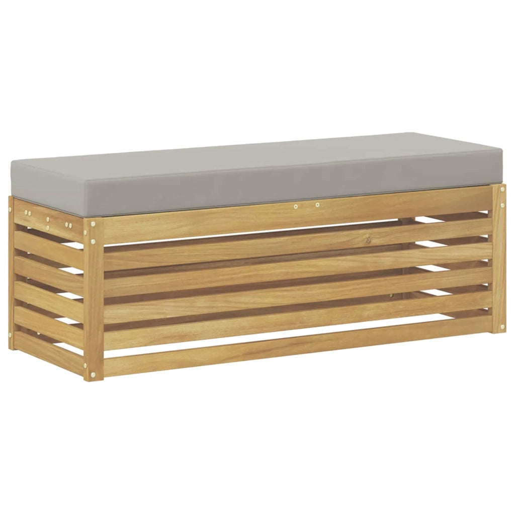 Panca da esterno con cuscino Bianco 115 x 43 x 45 cm
