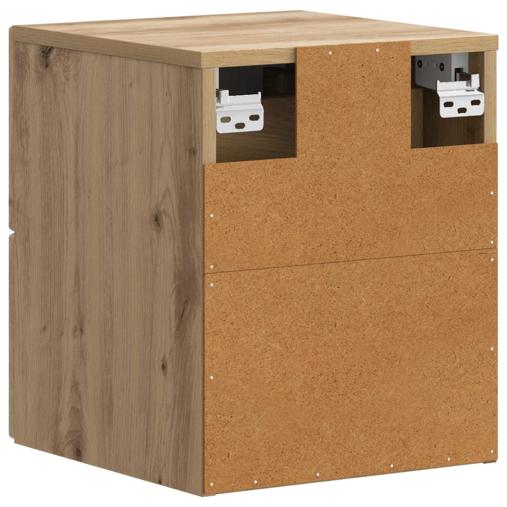 Mobiletto da notte a muro Rovere Artigianale 34,5 x 33 x 40 cm 898653