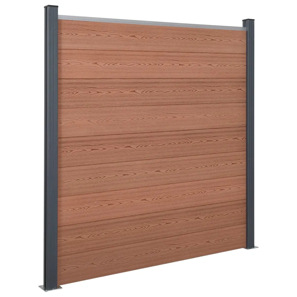 Set Pannello di Recinzione Marrone 526x186 cm in WPCcod mxl 107886