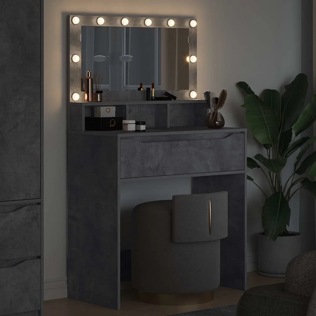 Tavoli da Trucco per Camera da Letto Grigio cemento