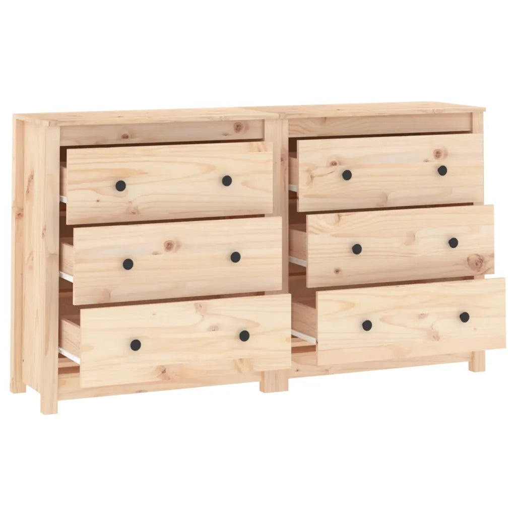 Credenza 140x35x80 cm in Legno Massello di Pino 3114079