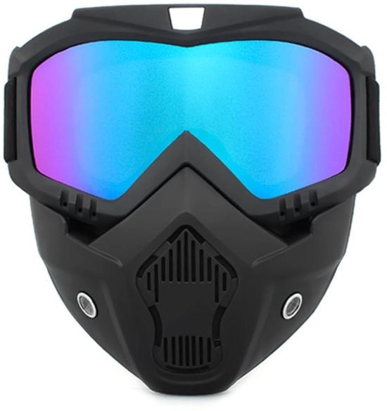 Visiera motociclistica da protezione solare - Maschera rimovibile - 18x18,5 cm - Protezione UV - Sport all'aperto - Sci - Ciclismo