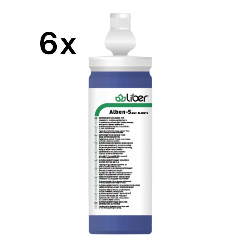 Alben-S Aghi di Abete 6 Pezzi x 1 L, Detergente Pavimenti Eco Superconcentrato | Liber