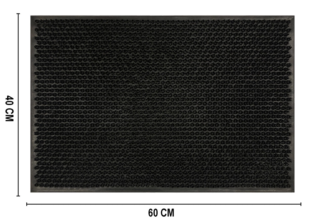 Zerbino In Gomma Elegante 40 x 60 Cm Ingresso Antiscivolo Tappeto AsciugaPassi Facile da Pulire Antibatterico e Resistente Rettangolare o Mezzaluna  - ElegantRettangolare