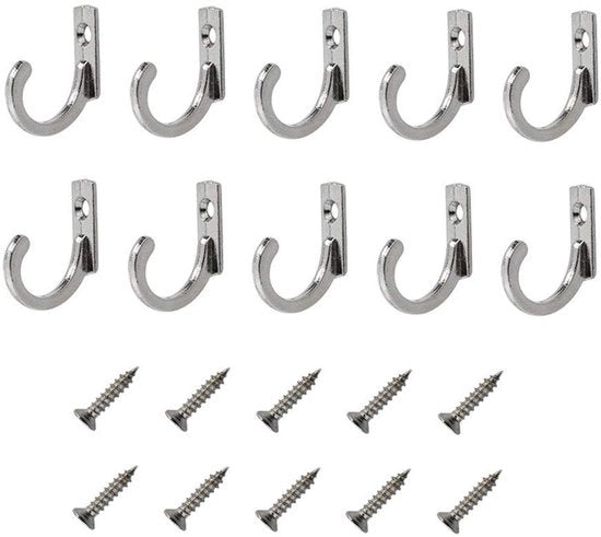 Hanger per chiavi/oggetti 10 pezzi - Acciaio inox - Resistente alla ruggine - Stile retro - Per chiavi/oggetti - Facile da installare - Grata