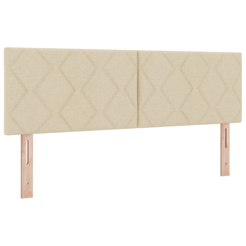 Letto Box Spring con Materasso Panna 160x200 cm Tessuto
