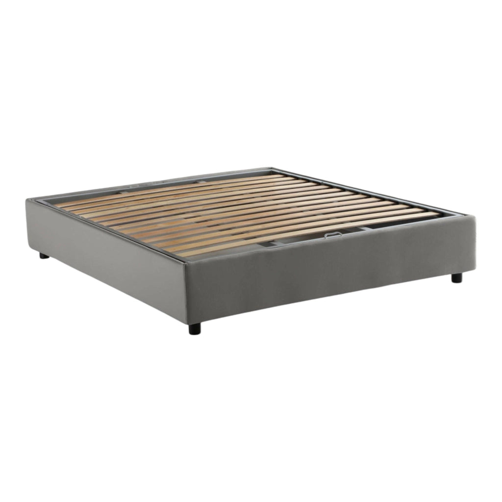 Letto Matrimoniale Apel, Letto Matrimoniale Materasso Incluso Made in Italy, Grigio