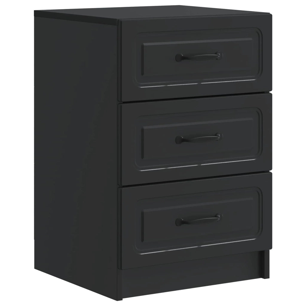 Armadio da Notte Nero 43 x 41 x 63,5 cm Legno ingegnerizzato 895706
