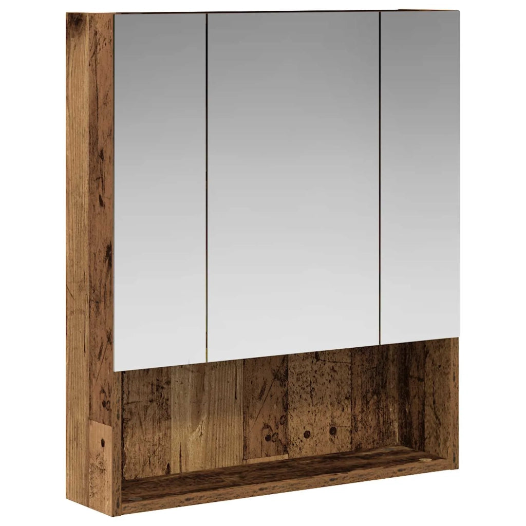 Mobiletto per specchio da bagno Legno vecchio 60 x 14.5 x 70 cm 889189