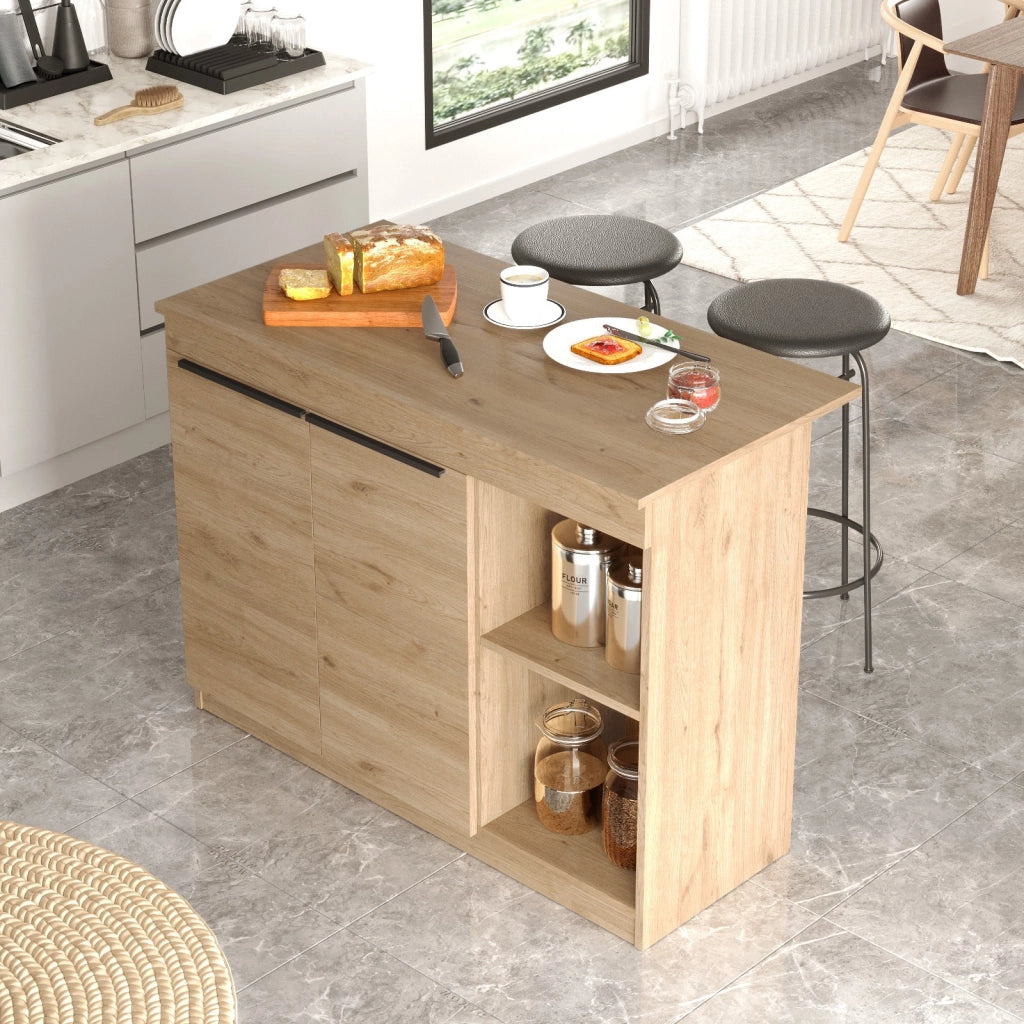 Tavolo da cucina in legno "Siven" - 120 x 60 x 88 cm - Marrone
