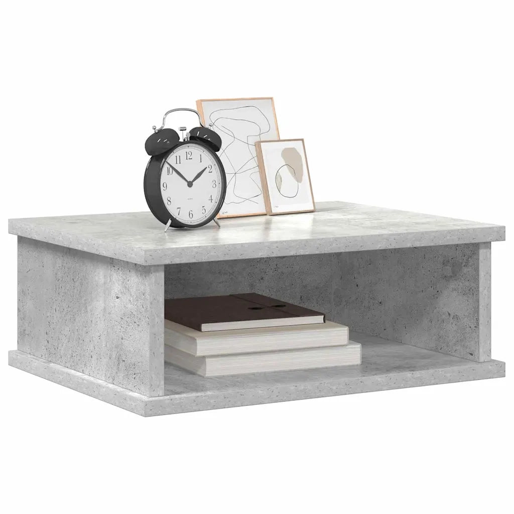 Comodino Grigio cemento 40 x 31 x 15 cm Legno multistrato