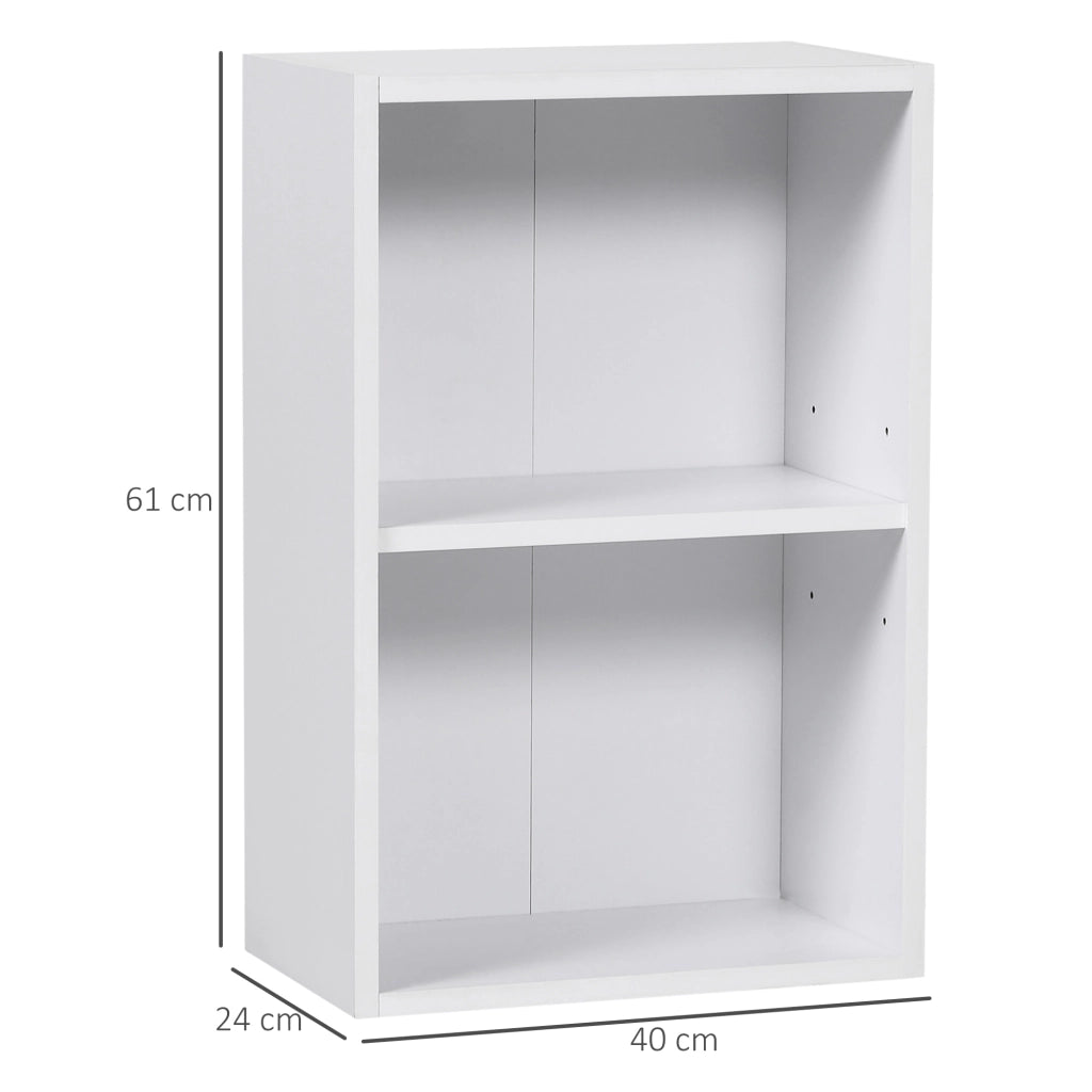 Libreria Bassa in Legno ¨C Xylo ¨C Bianco con Ripiano Regolabile 40x24x61cm